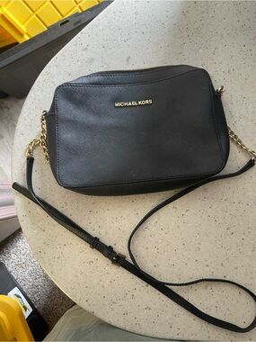 Michael Kors Leather Crossbody with Gold Hardware
